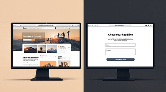 Website vs landing page