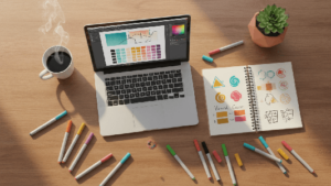 Color palette and logo